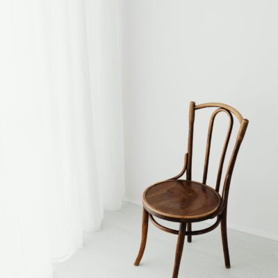 white faux linen curtains